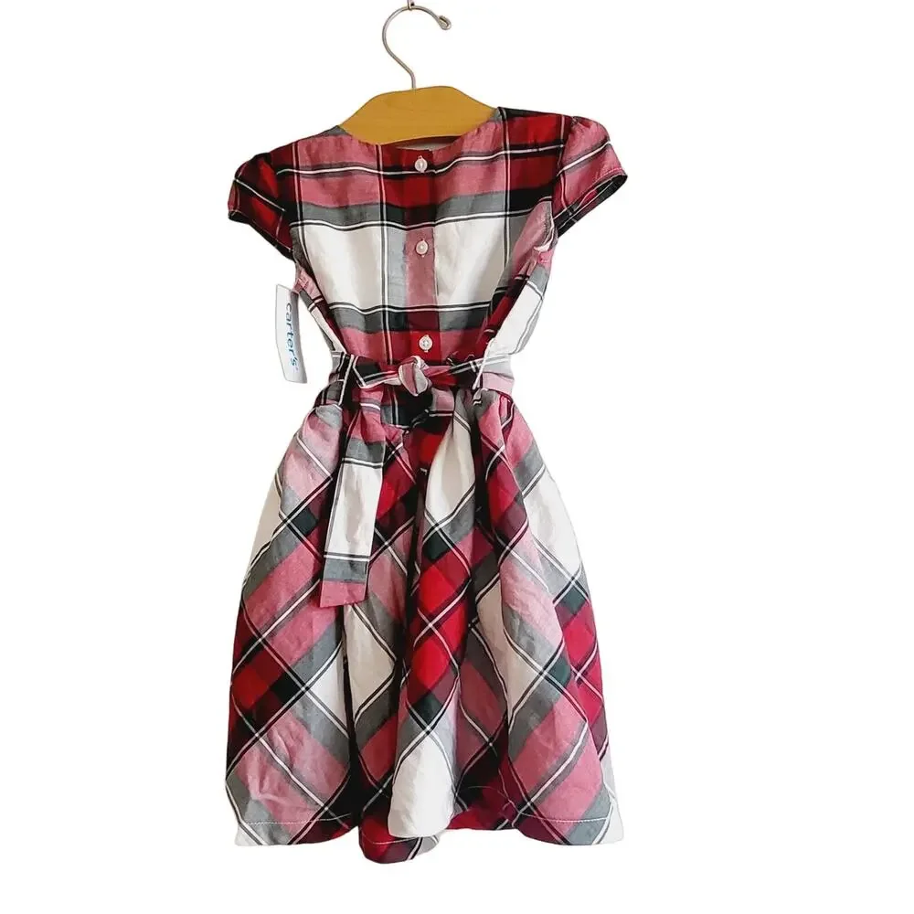 New Carter's plaid dress size 5T